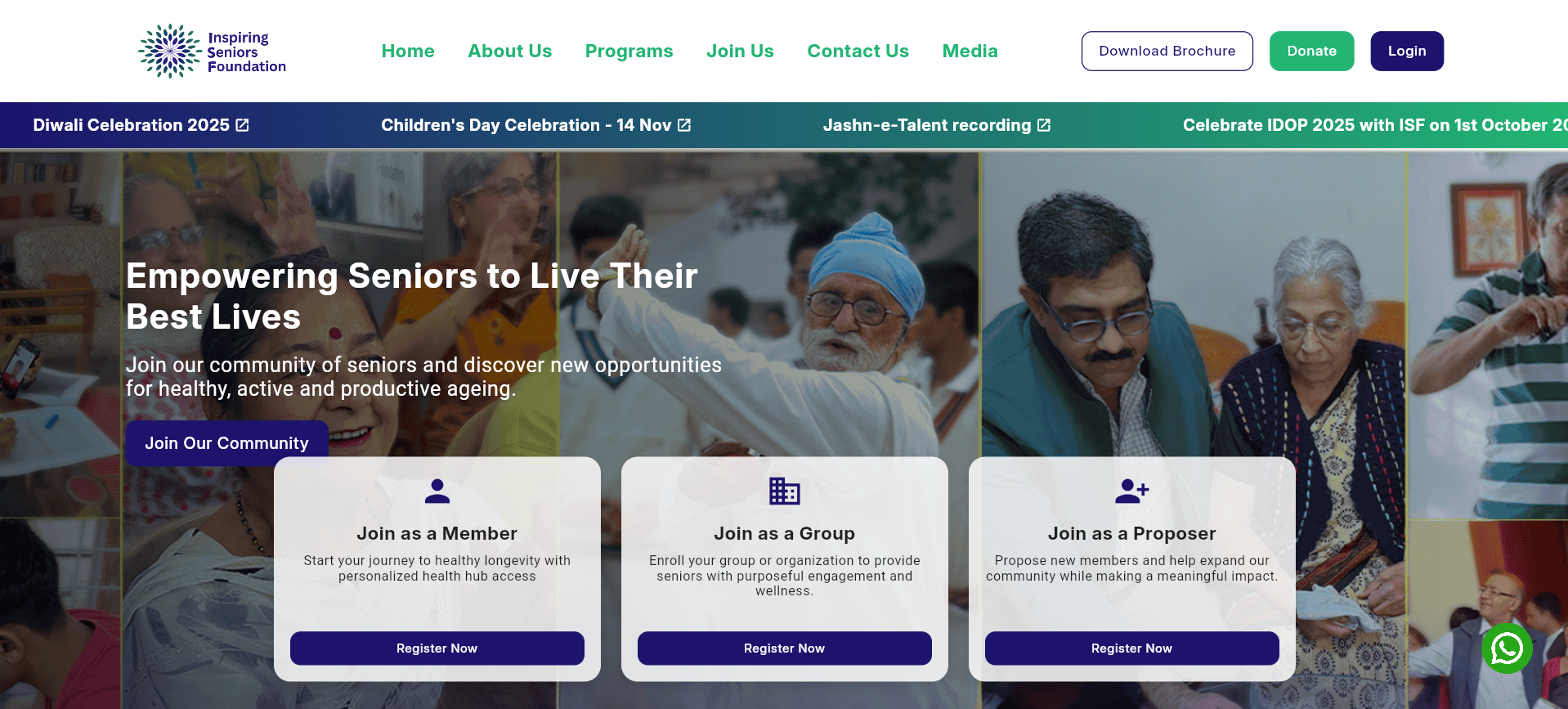 Inspiring Seniors Foundation screenshot 1