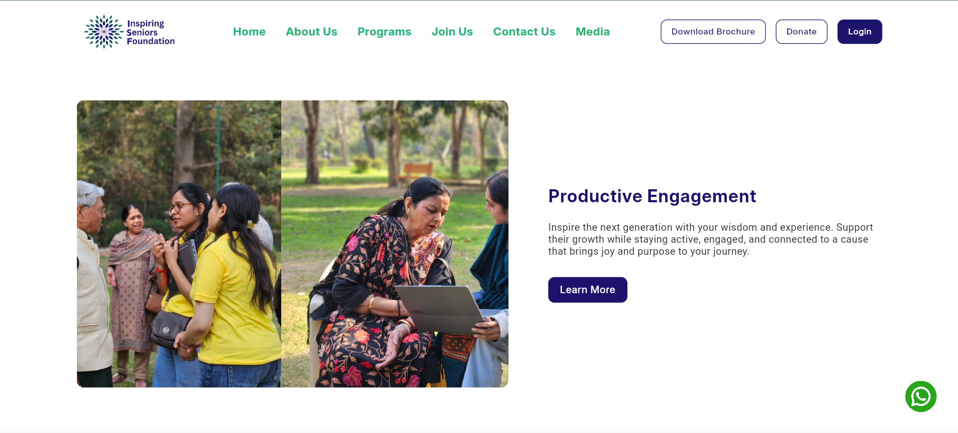 Inspiring Seniors Foundation screenshot 2